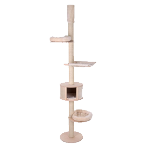 Árbol rascador gatos con superficies y camas anclado a la pared para gatos grandes