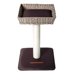 rascador gatos poste con cesta cuadrada